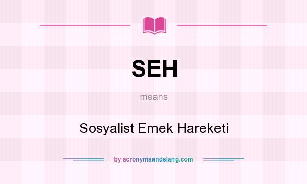 What does SEH mean? It stands for Sosyalist Emek Hareketi