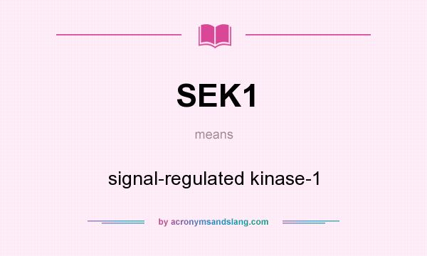 What does SEK1 mean? It stands for signal-regulated kinase-1