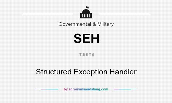 What does SEH mean? It stands for Structured Exception Handler
