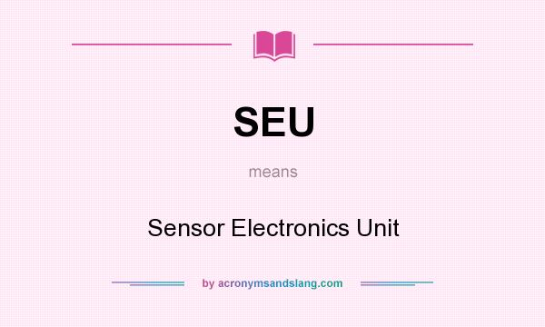 What does SEU mean? It stands for Sensor Electronics Unit