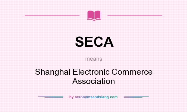 What does SECA mean? It stands for Shanghai Electronic Commerce Association