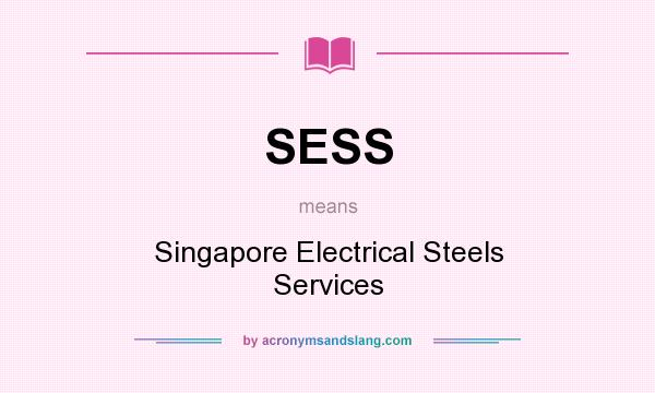 What does SESS mean? It stands for Singapore Electrical Steels Services