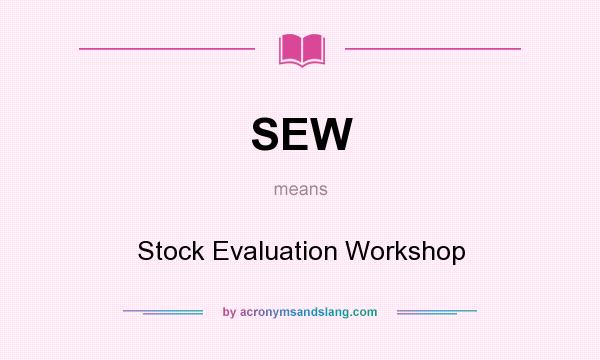 What does SEW mean? It stands for Stock Evaluation Workshop