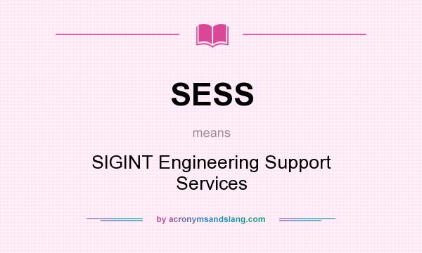 What does SESS mean? It stands for SIGINT Engineering Support Services