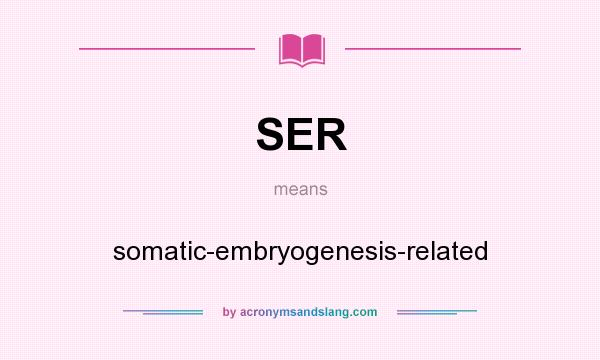 What does SER mean? It stands for somatic-embryogenesis-related