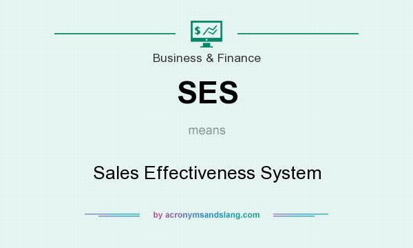 What does SES mean? It stands for Sales Effectiveness System