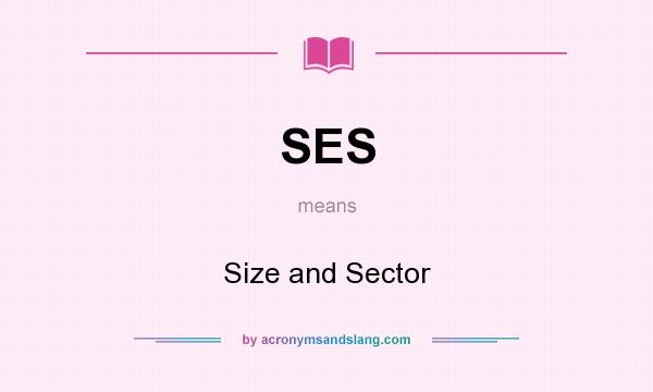 What does SES mean? It stands for Size and Sector