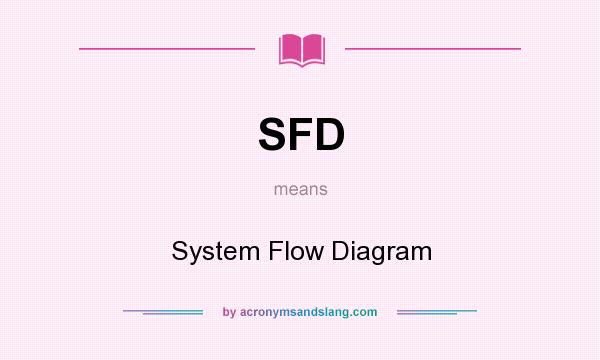 What does SFD mean? It stands for System Flow Diagram