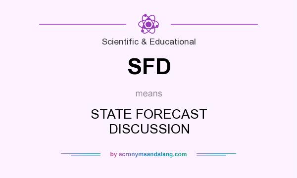 What does SFD mean? It stands for STATE FORECAST DISCUSSION