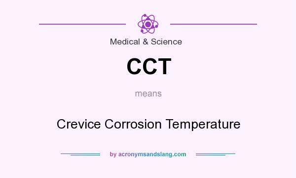 What does CCT mean? It stands for Crevice Corrosion Temperature