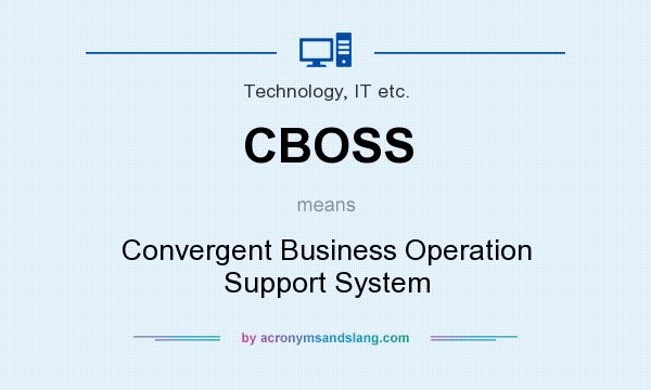 What does CBOSS mean? It stands for Convergent Business Operation Support System