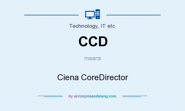 What does CCD mean? It stands for Ciena CoreDirector