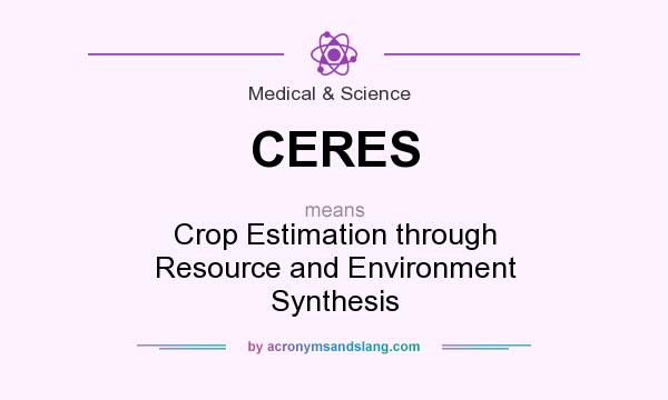 What does CERES mean? It stands for Crop Estimation through Resource and Environment Synthesis