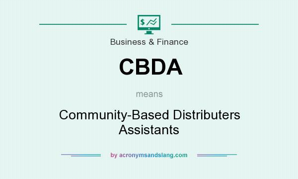 What does CBDA mean? It stands for Community-Based Distributers Assistants
