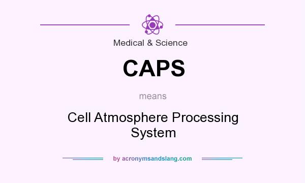 What does CAPS mean? It stands for Cell Atmosphere Processing System