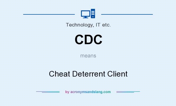 What does CDC mean? It stands for Cheat Deterrent Client