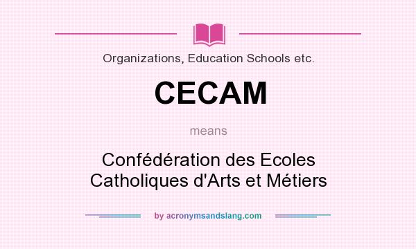 What does CECAM mean? It stands for Confédération des Ecoles Catholiques d`Arts et Métiers