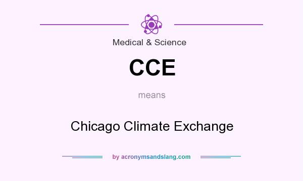 What does CCE mean? It stands for Chicago Climate Exchange