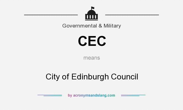 What does CEC mean? It stands for City of Edinburgh Council