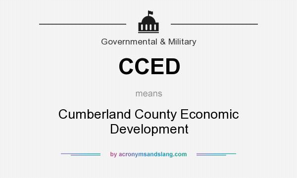 What does CCED mean? It stands for Cumberland County Economic Development