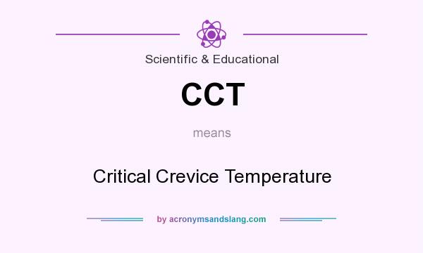 What does CCT mean? It stands for Critical Crevice Temperature