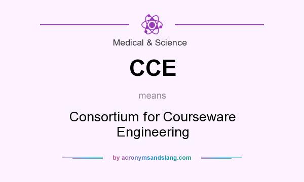 What does CCE mean? It stands for Consortium for Courseware Engineering