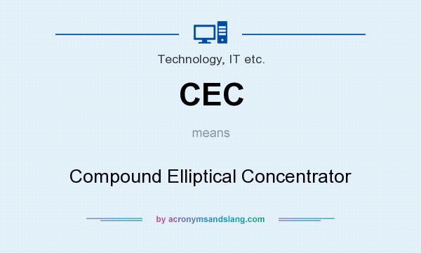 What does CEC mean? It stands for Compound Elliptical Concentrator