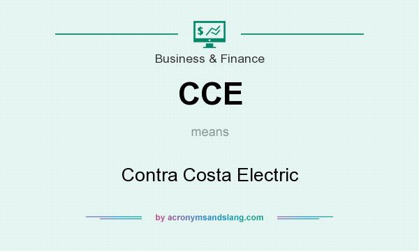 What does CCE mean? It stands for Contra Costa Electric