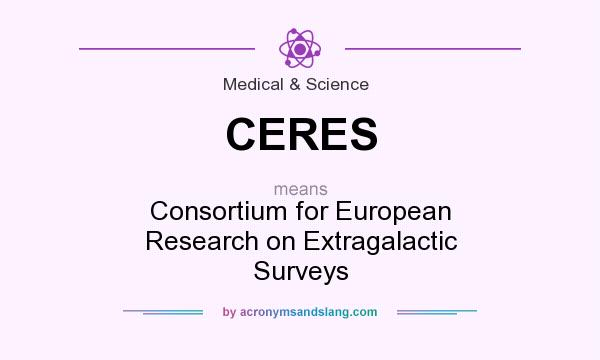 What does CERES mean? It stands for Consortium for European Research on Extragalactic Surveys