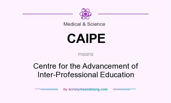 What does CAIPE mean? It stands for Centre for the Advancement of Inter-Professional Education