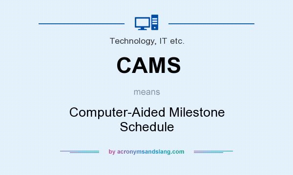 What does CAMS mean? It stands for Computer-Aided Milestone Schedule