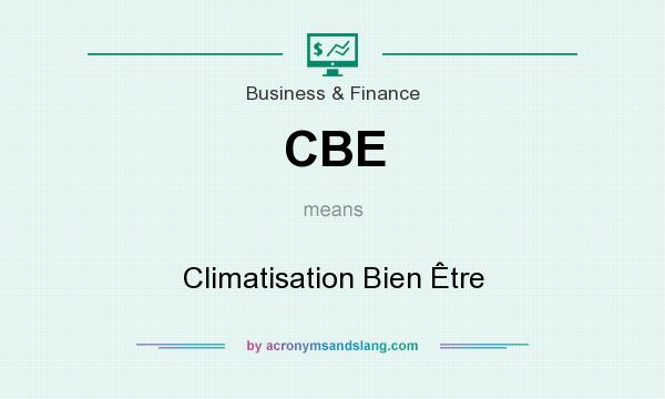What does CBE mean? It stands for Climatisation Bien Être