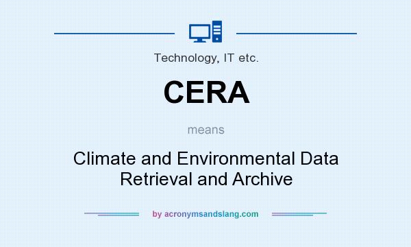 What does CERA mean? It stands for Climate and Environmental Data Retrieval and Archive