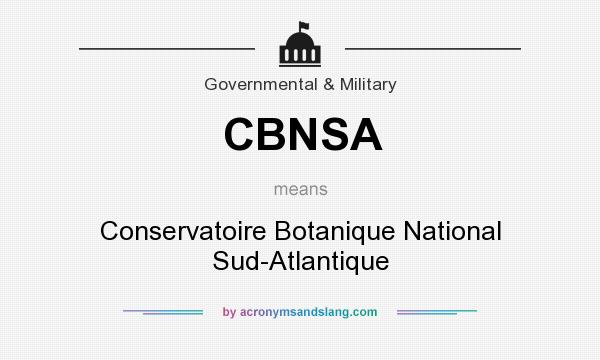What does CBNSA mean? It stands for Conservatoire Botanique National Sud-Atlantique
