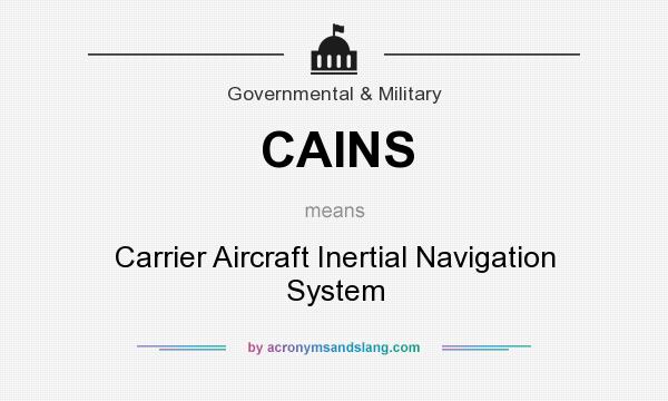 What does CAINS mean? It stands for Carrier Aircraft Inertial Navigation System