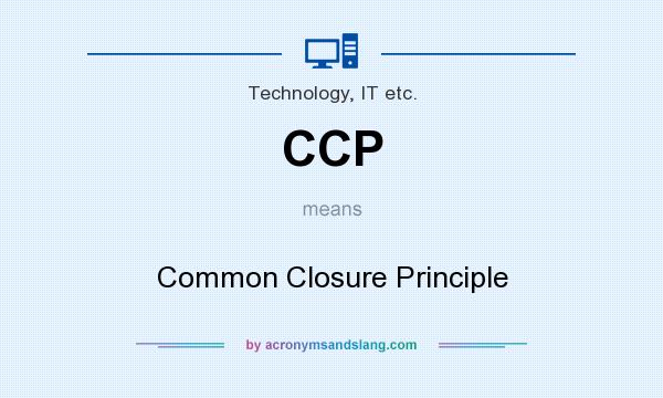 What does CCP mean? It stands for Common Closure Principle