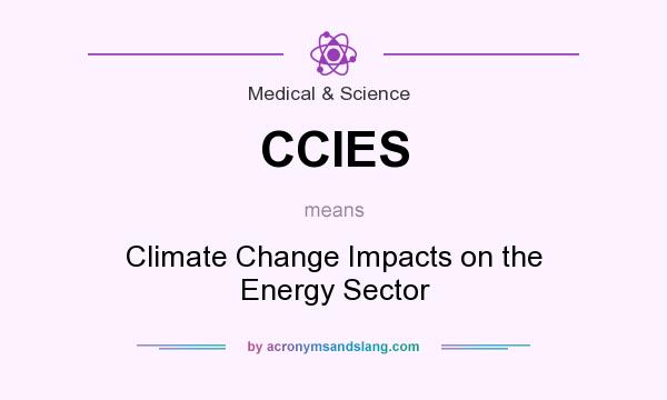 What does CCIES mean? It stands for Climate Change Impacts on the Energy Sector
