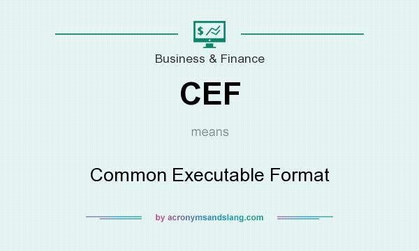 What does CEF mean? It stands for Common Executable Format
