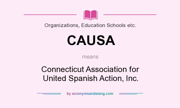What does CAUSA mean? It stands for Connecticut Association for United Spanish Action, Inc.