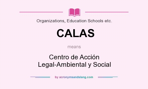 What does CALAS mean? It stands for Centro de Acción Legal-Ambiental y Social