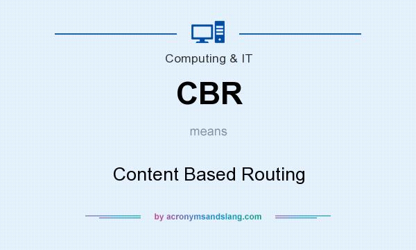 What does CBR mean? It stands for Content Based Routing