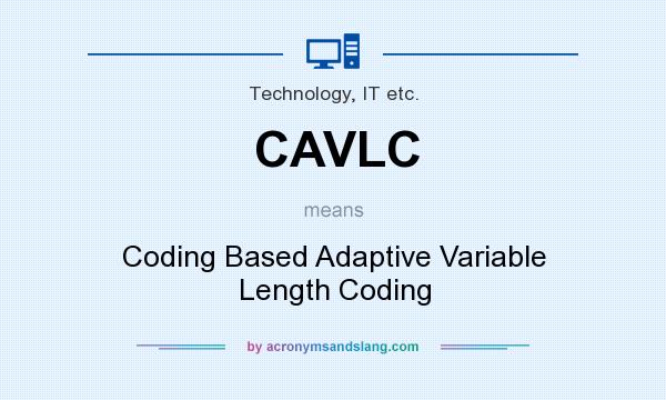 What does CAVLC mean? It stands for Coding Based Adaptive Variable Length Coding