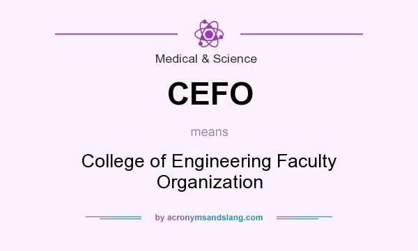 What does CEFO mean? It stands for College of Engineering Faculty Organization