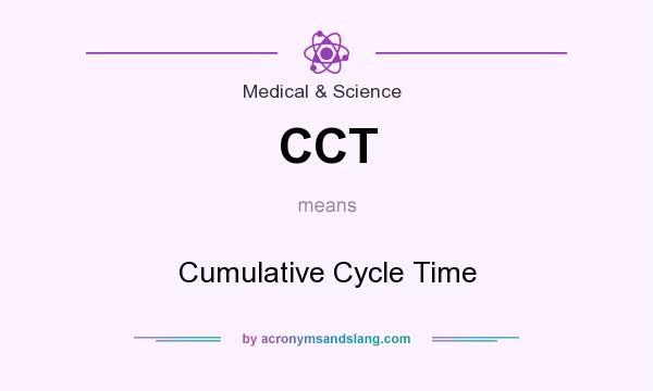 What does CCT mean? It stands for Cumulative Cycle Time