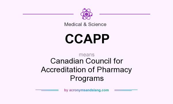 What does CCAPP mean? It stands for Canadian Council for Accreditation of Pharmacy Programs