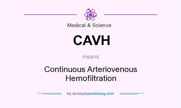 What does CAVH mean? It stands for Continuous Arteriovenous Hemofiltration