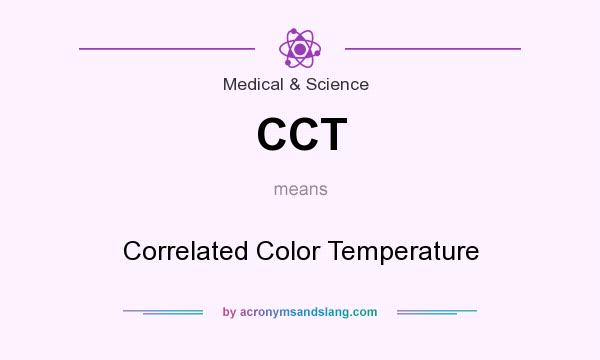 What does CCT mean? It stands for Correlated Color Temperature