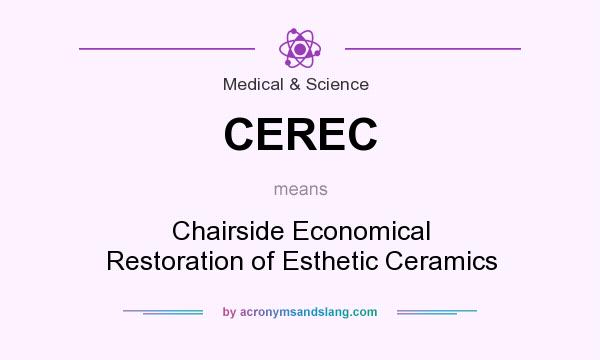 What does CEREC mean? It stands for Chairside Economical Restoration of Esthetic Ceramics