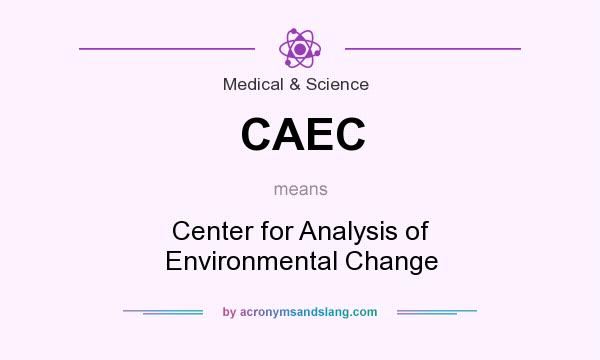 What does CAEC mean? It stands for Center for Analysis of Environmental Change