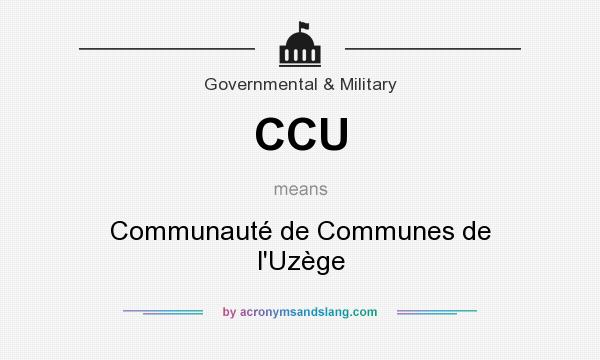 What does CCU mean? It stands for Communauté de Communes de l`Uzège